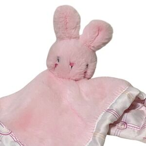 Parent's Choice Pink Bunny Rabbit Security Blanket Lovey Plush Nunu Satin Edge